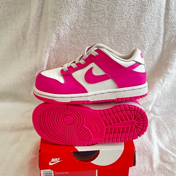 Nike Kids Pink and White Sneakers - Picture 4 of 4